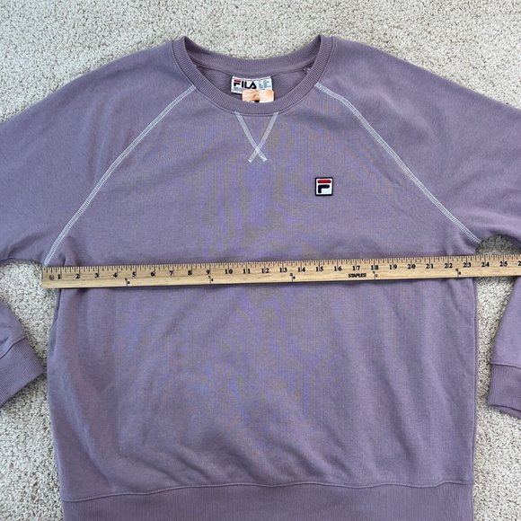 FILA Womens French Terry Long Sleeve Crew Neck Sweatshirt XXL Purple NWT - Picture 7 of 13